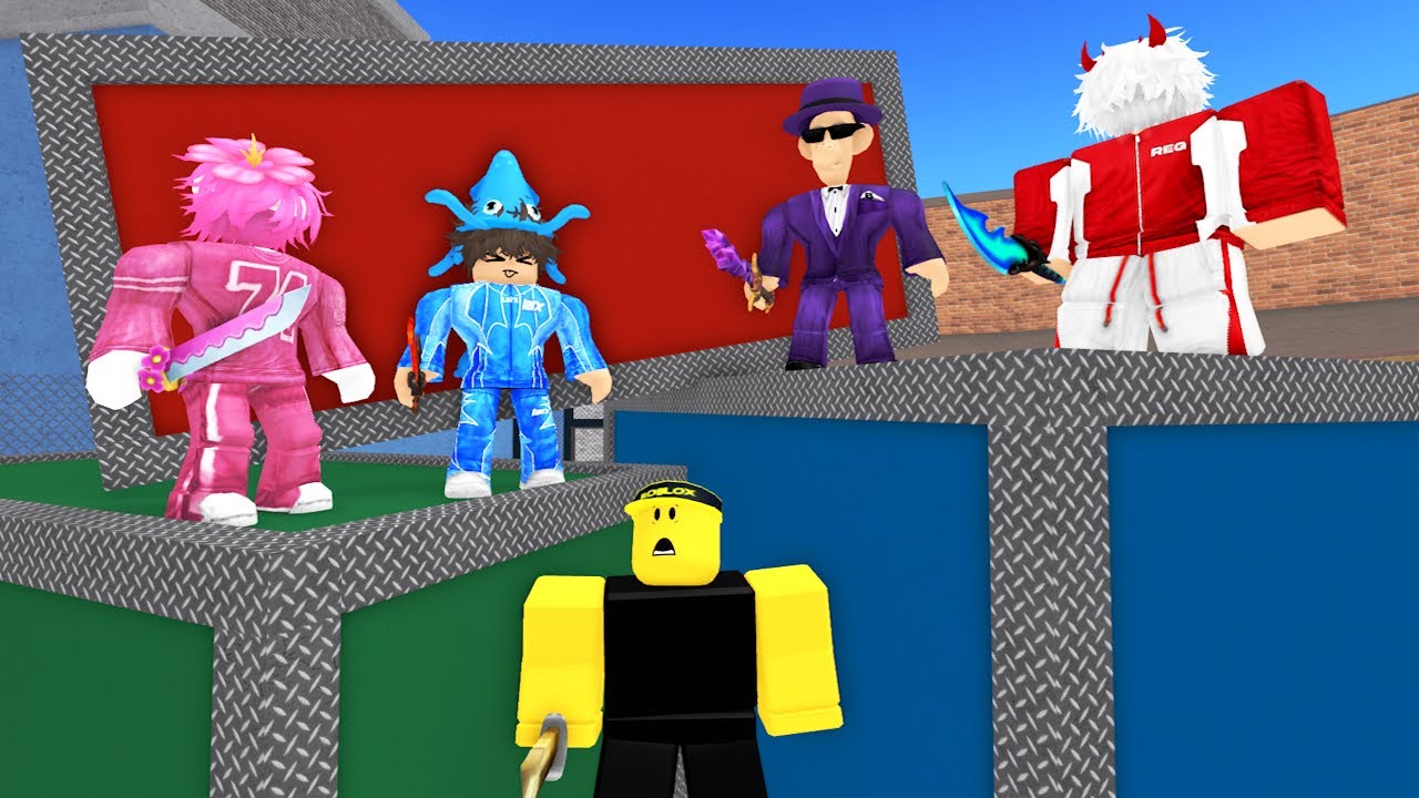 MM2 Pro VS 10 Hunters (MANHUNT)