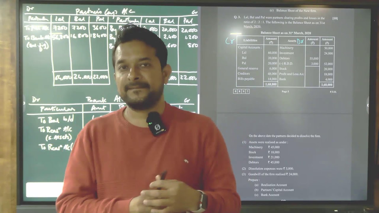 Dissolution Of Partnership | Last Minute Revision | Class 12th Accountancy | (Board Paper Solving)