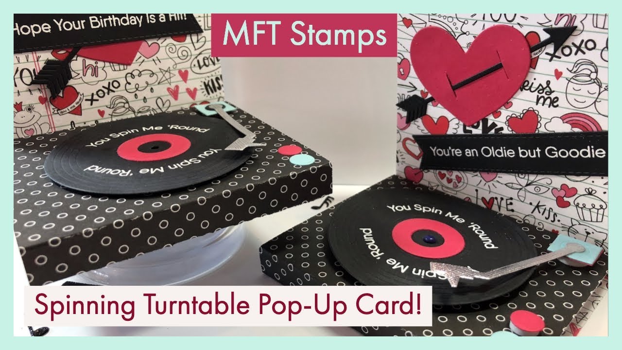 MFT Stamps | Spinning Turntable Pop-Up Cards!