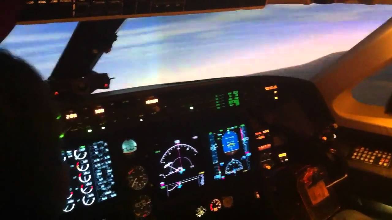 Takeoff in a Gulfstream G IV Simulator
