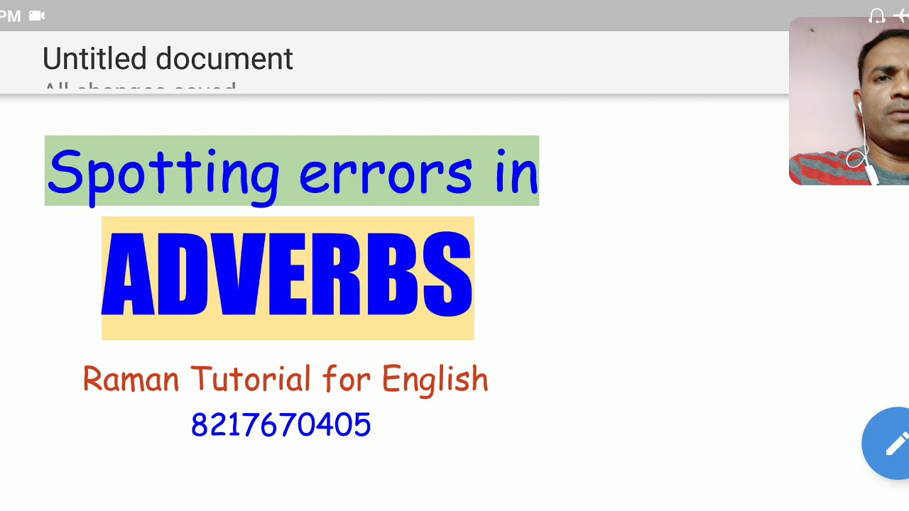 Spotting errors in Adverb