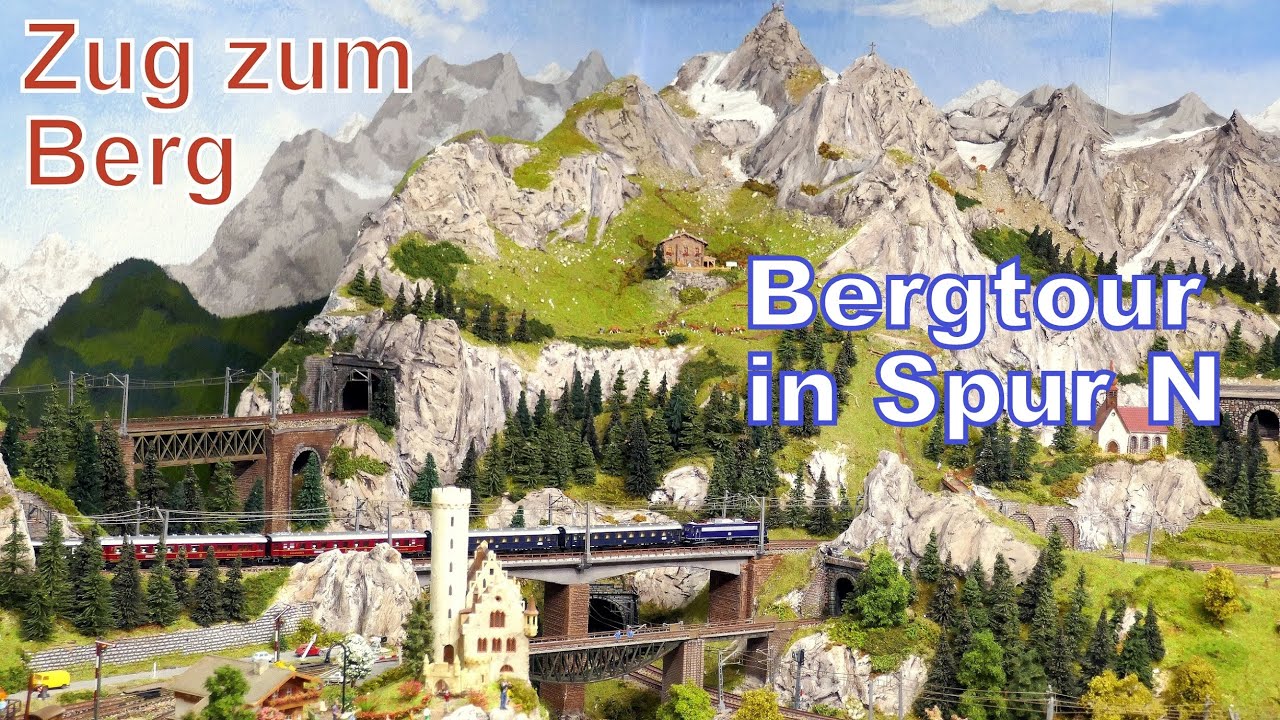 Modelleisenbahn mal anders: mit dem Zug zur Bergtour in den Alpen, Berge, Modellbahn, Minitrix,