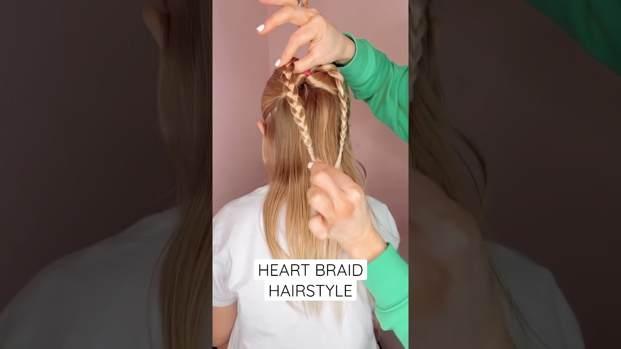 HEART BRAID HAIRSTYLE FOR VALENTINE’S DAY ❤️ | Audrey and Victoria