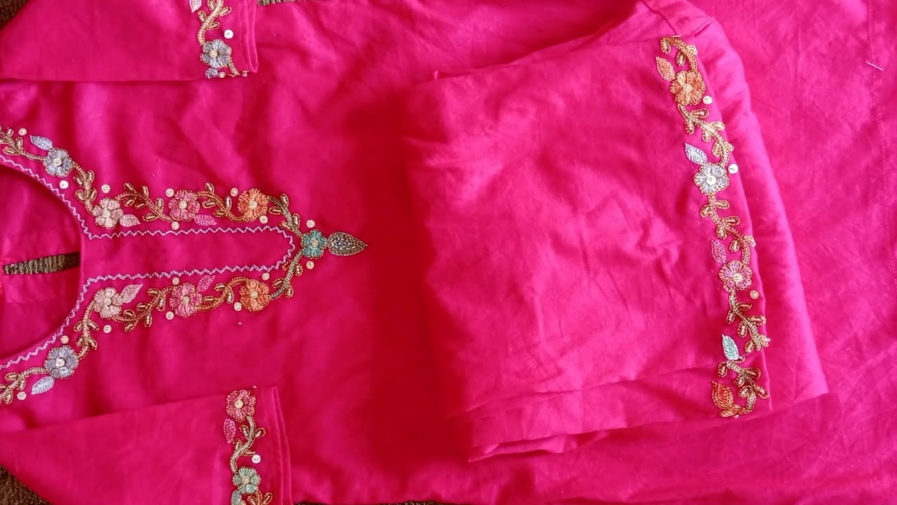 Are work qurta design #art #embroiderydesign🛍️🪡