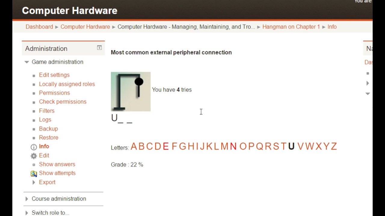Games in Moodle