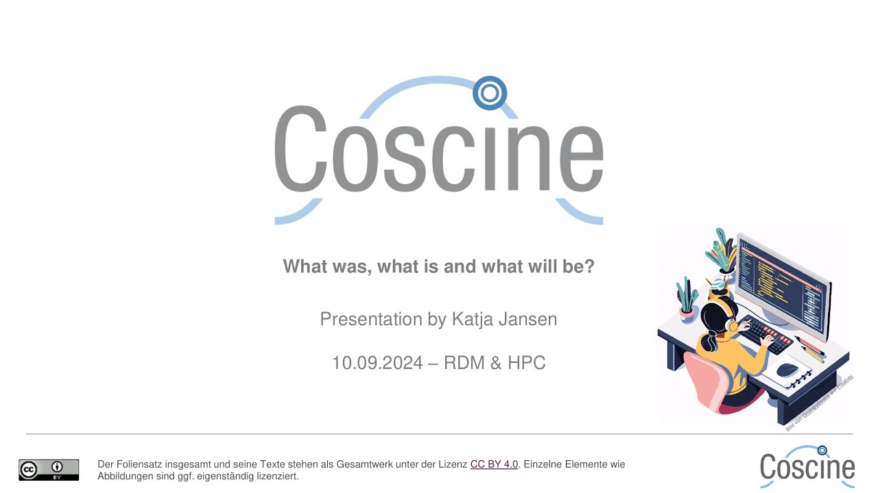 Coscine - What was, what is and what will be (HPC.NRW RDM Seminar Series)