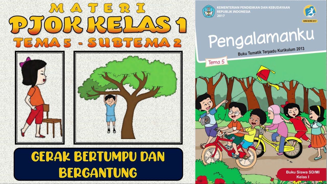 MATERI PJOK KELAS 1 TEMA 5 SUBTEMA 2 - Gerak Bertumpu dan Bergantung