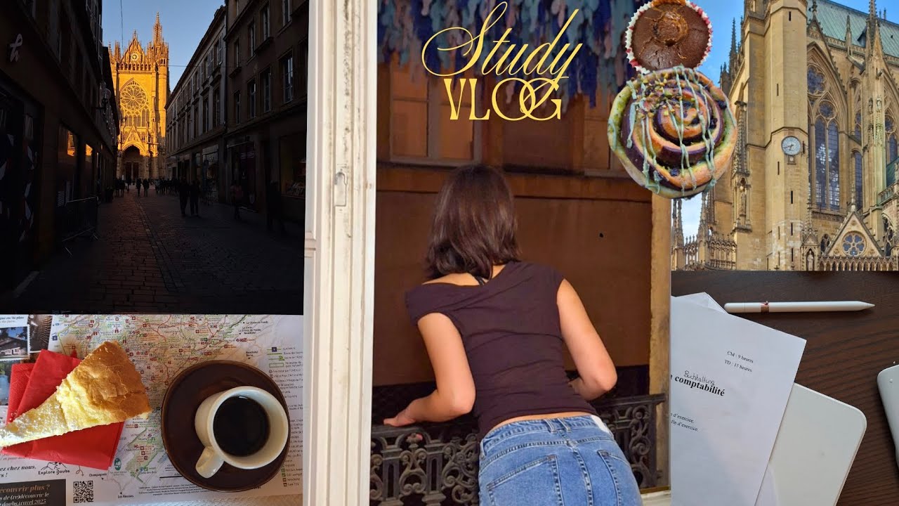 STUDY VLOG 🌻 Living in France, first week of uni 
