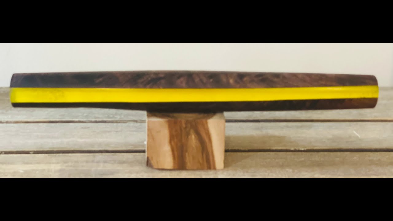 DIY French Rolling Pin - Woodturning [With RESIN]