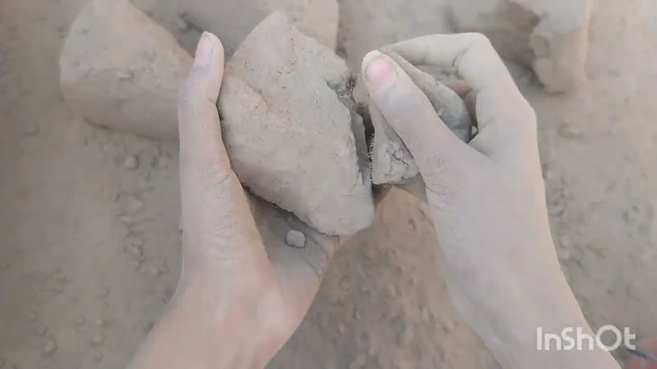 Mud sand chunks satisfying crumbling+ smashing 🤤❤️