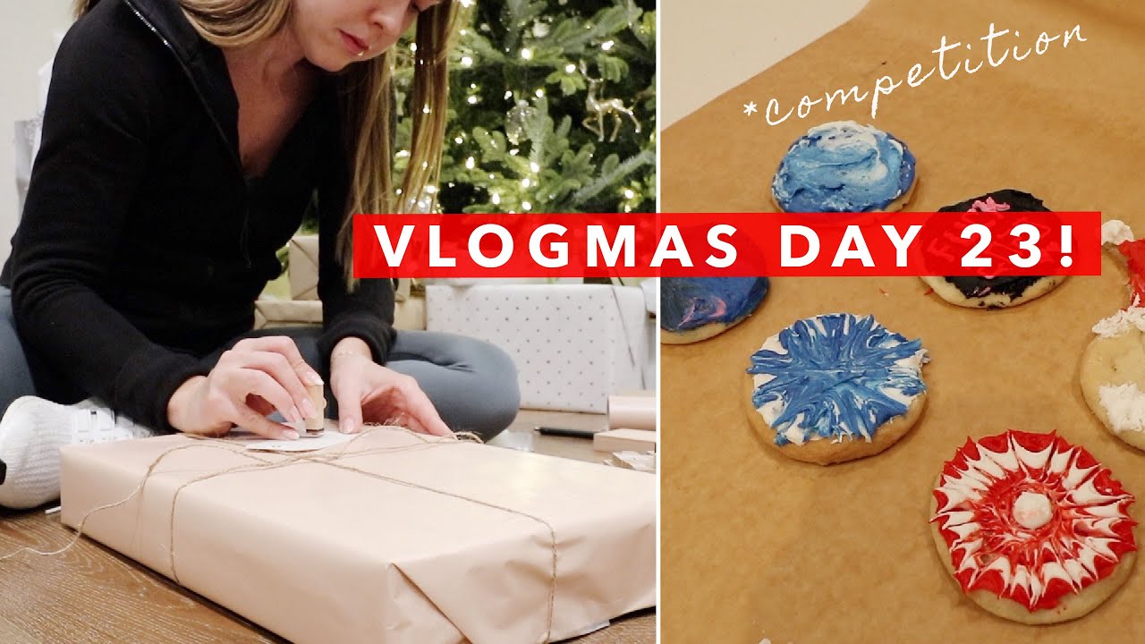 Roommate Christmas Cookie Decorating Competition + Wrapping Montage!