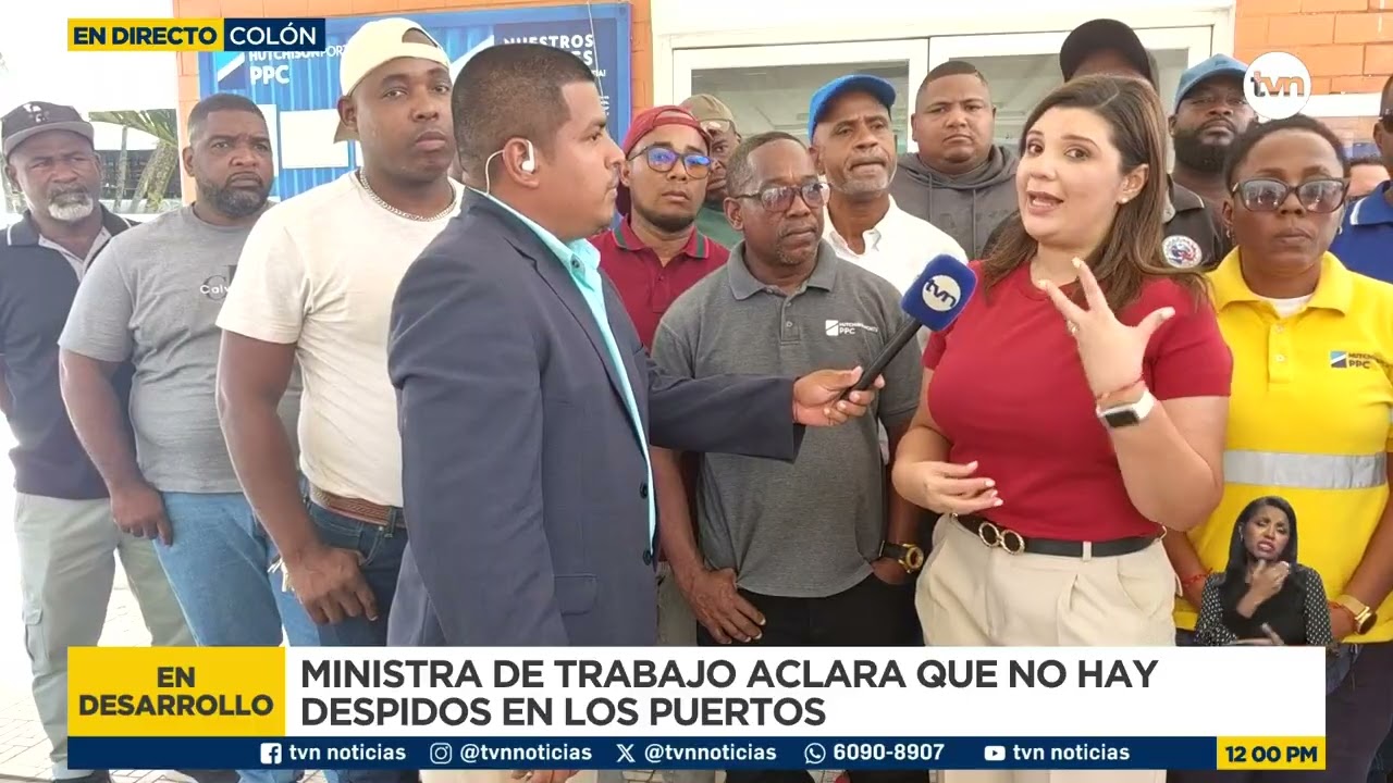 Ministra Muñoz garantiza estabilidad laboral durante reunión con trabajadores del puerto