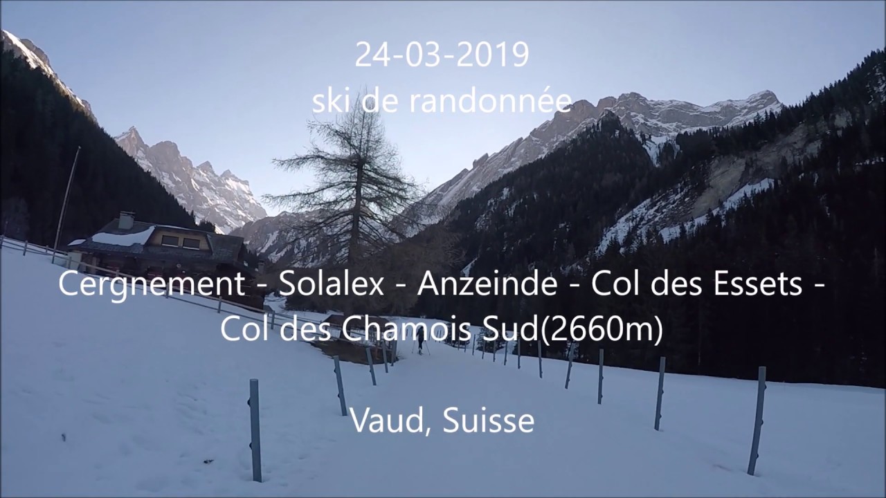 ski-rando Col des Chamois Sud(2660m) depuis Solalex, Vaud, Suisse, 24-03-2019