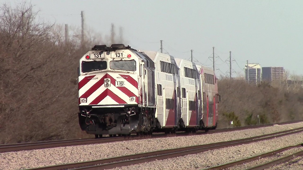 Trinity Railway Express trains in Dallas, TX - 2/19/26