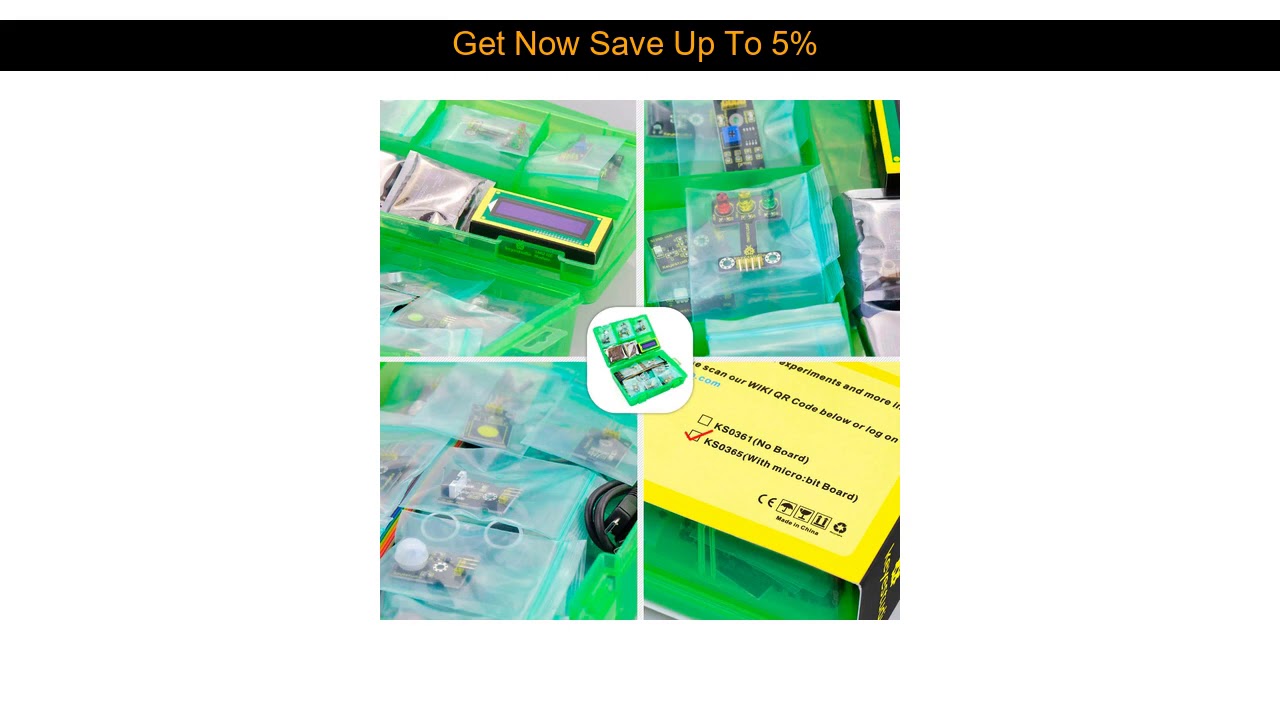 Keyestudio 37 in 1 Sensor Starter Kit With Micro:Bit Board for BBC Micro:Bit DIY Projects