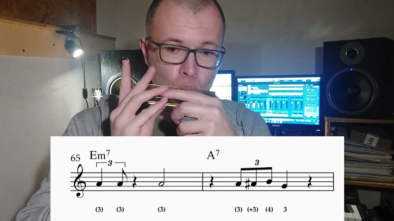 I Can't Get Started - Chet Baker trumpet solo transcription for chromatic harmonica