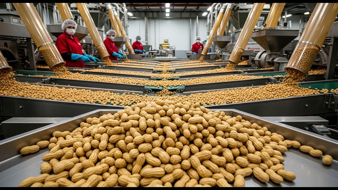 The Complete Peanut Processing Process | Factory Tour Revealed
