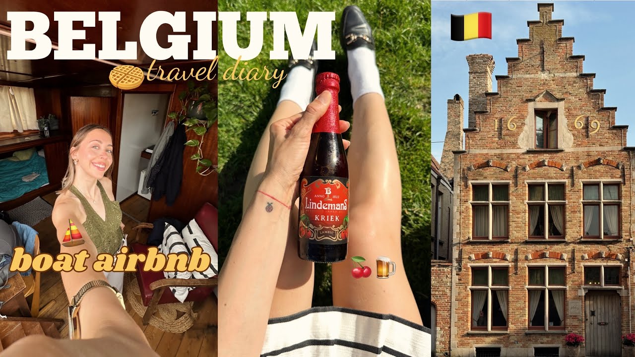 Belgium travel vlog 🇧🇪 | 3 cities in 3 days + staying on a boat in Ghent!