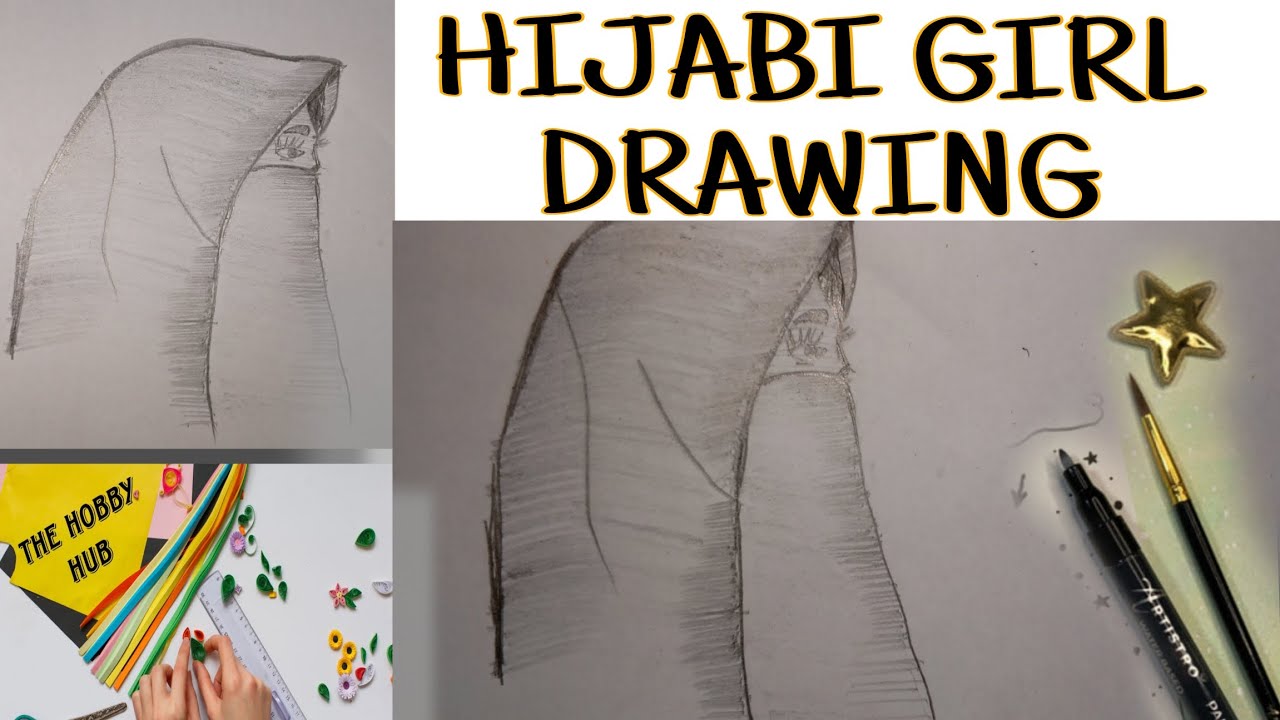 Drawing Muslim Girl Simple | Hijab Girl | Step-by-Step