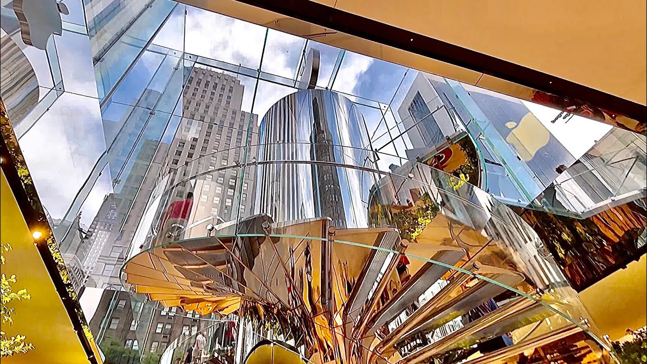 APPLE 5th Fifth Avenue Store REVIEW @ 59 street Manhattan NEW YORK CITY USA UNITED STATES AMERICA