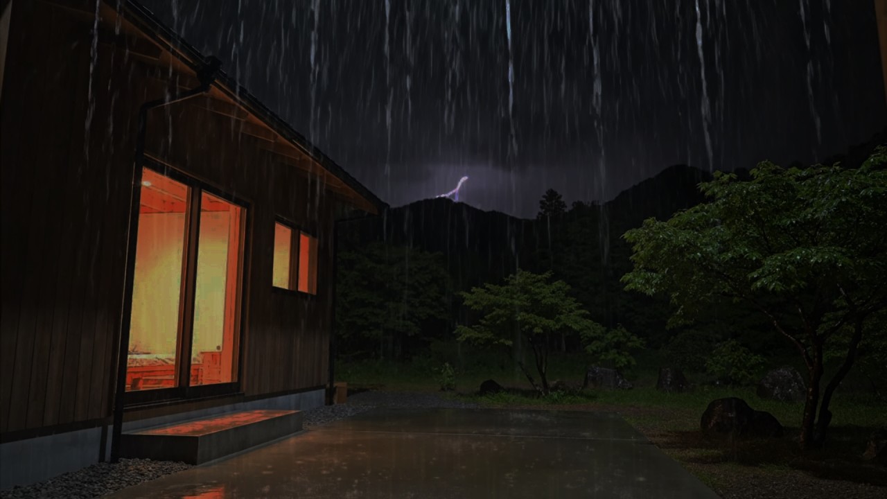 3 Minutes to Quick Sleep: Heavy Rain on a Metal Roof & Deep Rolling Thunder
