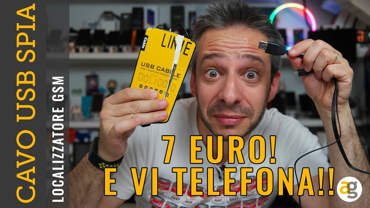 CAVO USB da 7 EURO MICROSPIA e LOCALIZZATORE con GSM e FUNZIONE CHIAMATA!