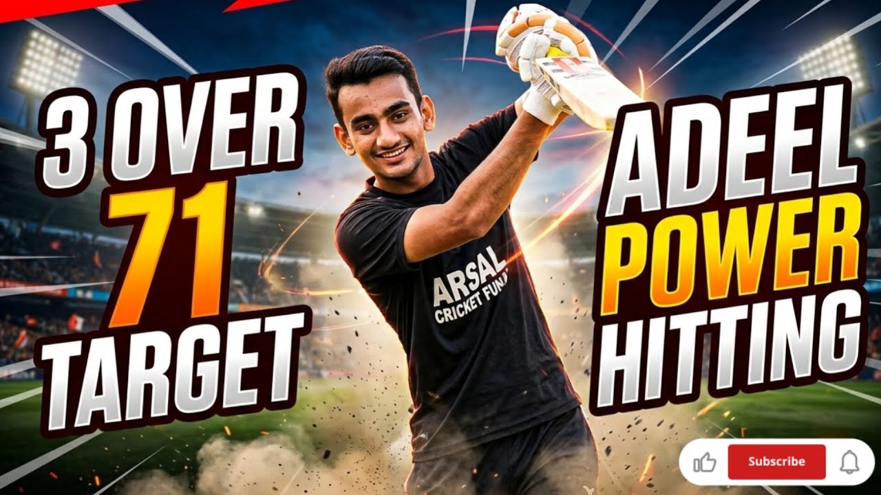 3 OVERS 71 TARGET! 🔥 Adeel Ki Tabah-Kun Batting | Arsal Cricket Fun