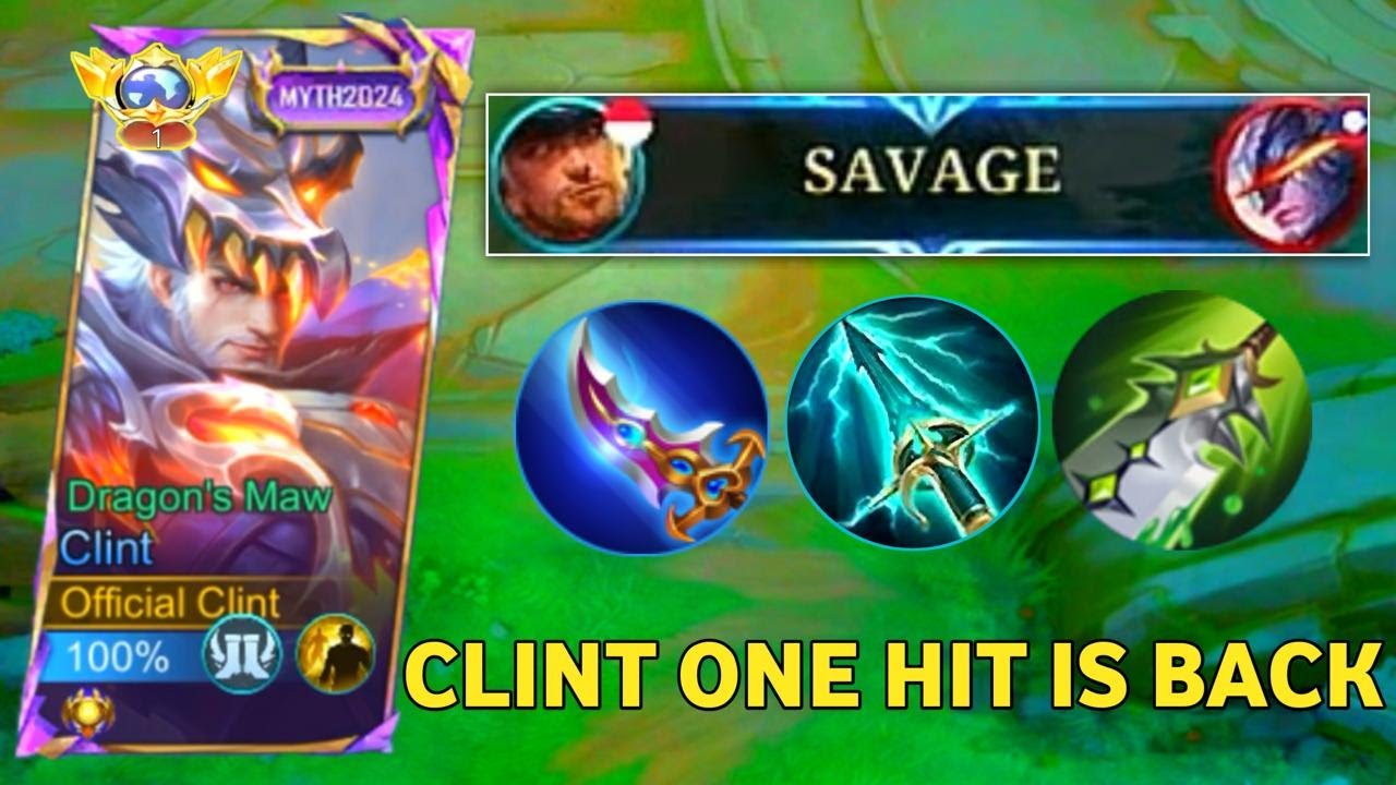 CLINT SAVAGE!! CLINT ONE HIT IS BACK BEST BUILD & EMBLEM 2026 - Mobile Legends