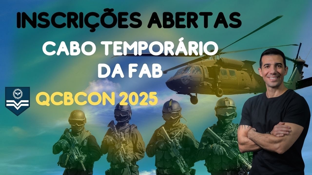 🔥QCBCon 2025 | CABO Temporário da Aeronáutica | Salário R$ 3.700,00 |  DICAS ATUALIZADAS
