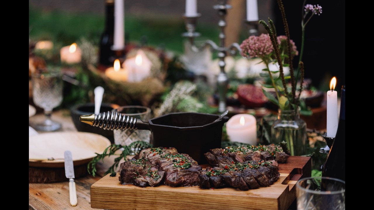 Flame Grilled T-Bone & Ribeye Steaks with Chimichurri