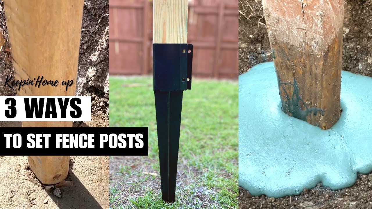3 ways to set a fence post