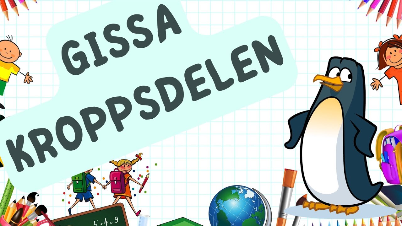 Gissa Kroppsdelen för barn | Lär dig Kroppsdelar - med Pingvinen | Body Parts in Swedish for Kids