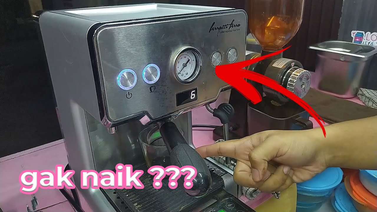 Pressure Bar Gauge Ferratti Ferro FCM 3605 Tidak Naik Kalibrasi Grinder Latina 600 N