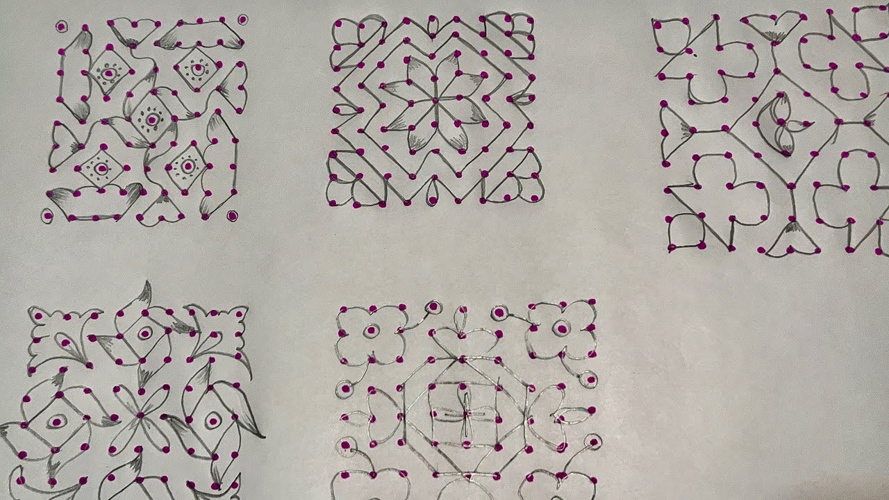 Daily Rangoli with 9x9 Dots | Simple & Quick Kolam | Creative 9 to 9 Dots Rangoli