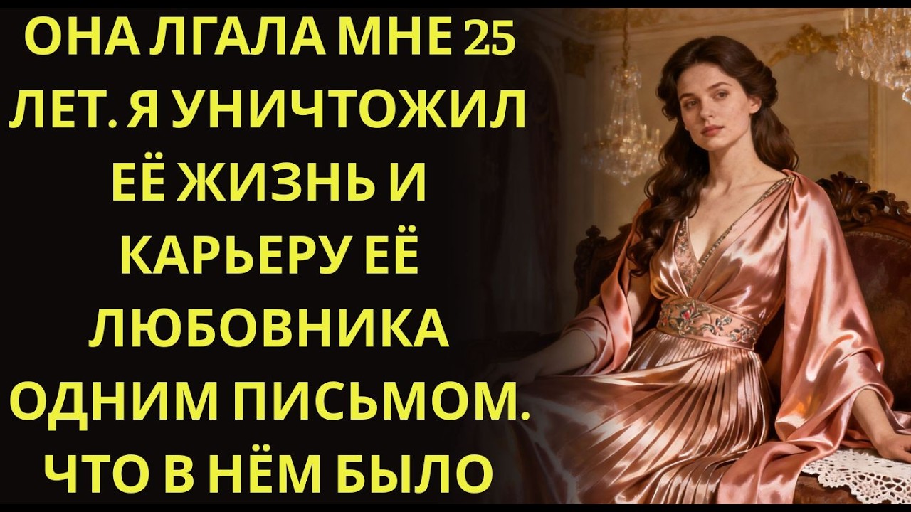 Она лгала мне 25 лет  Я уничтожил её жизнь и карьеру её любовника ОДНИМ письмом  Что в нём было