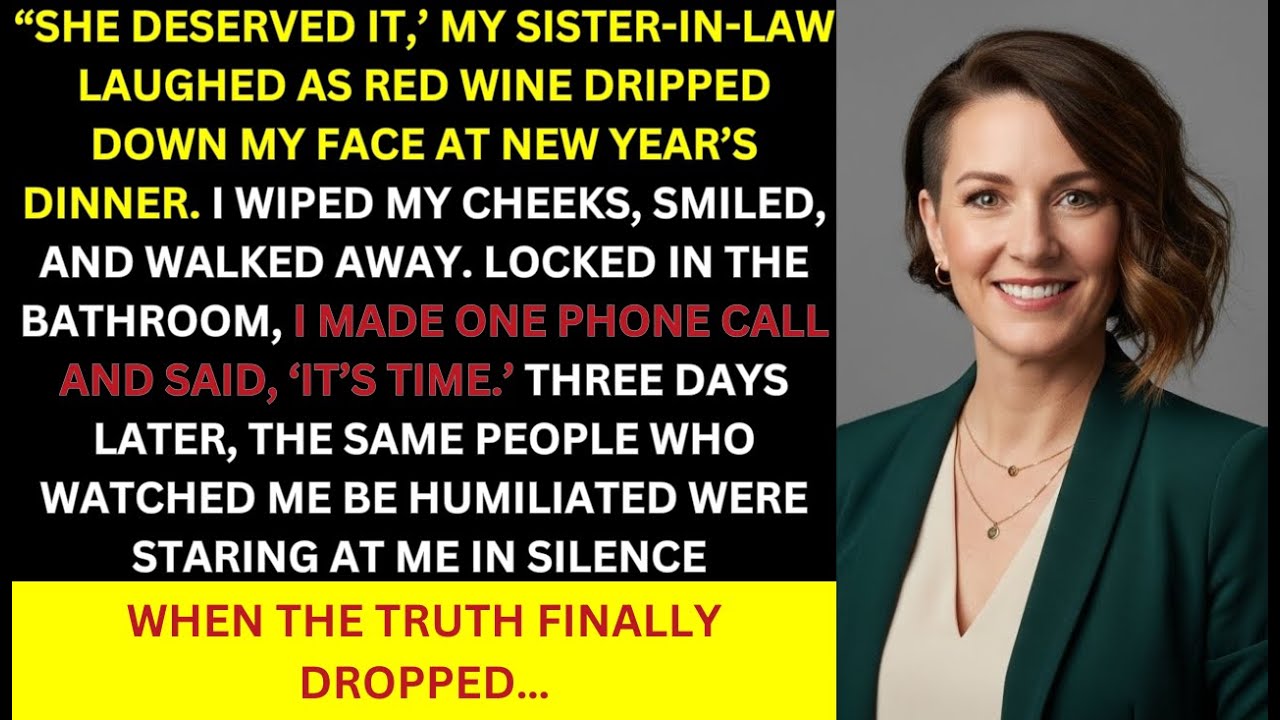 At New Year’s Dinner, My Sister-in-Law Threw Wine in My Face — One Phone Call Destroyed Everything