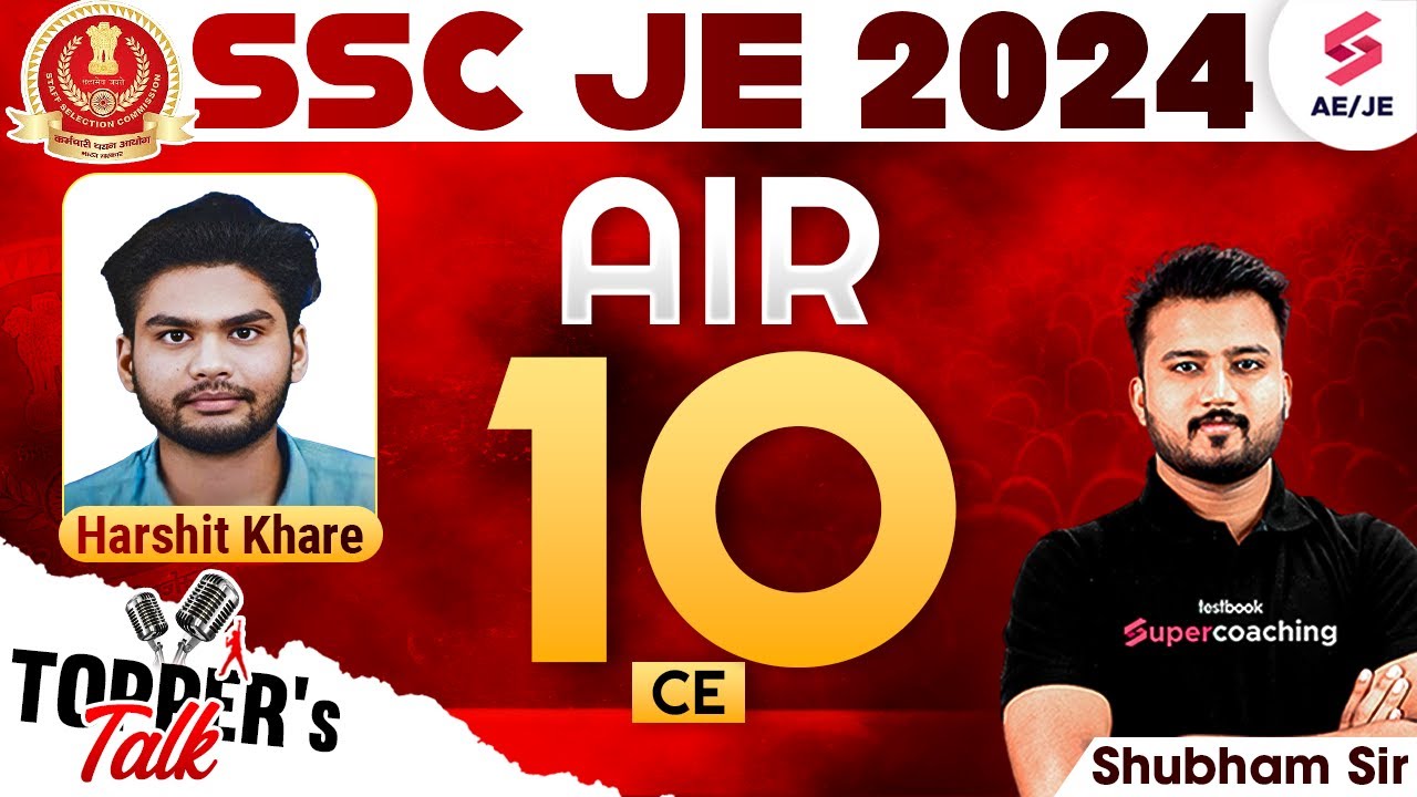 SSC JE Topper Interview | Harshit Khare Secures 10th Rank | SSC JE Toppers Talk with Shubham Sir