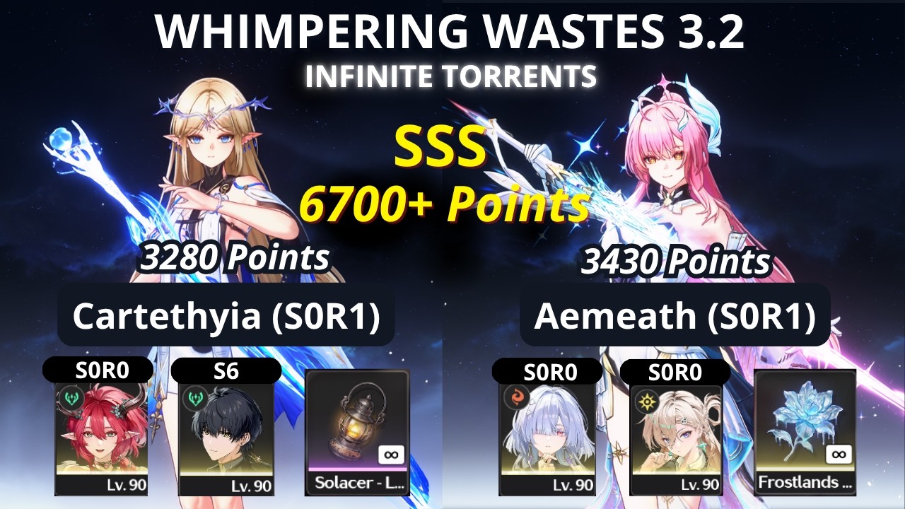 NEW Whimpering Wastes 3.2 Cartethyia | Aemeath - 6700+ Points | Wuthering Waves