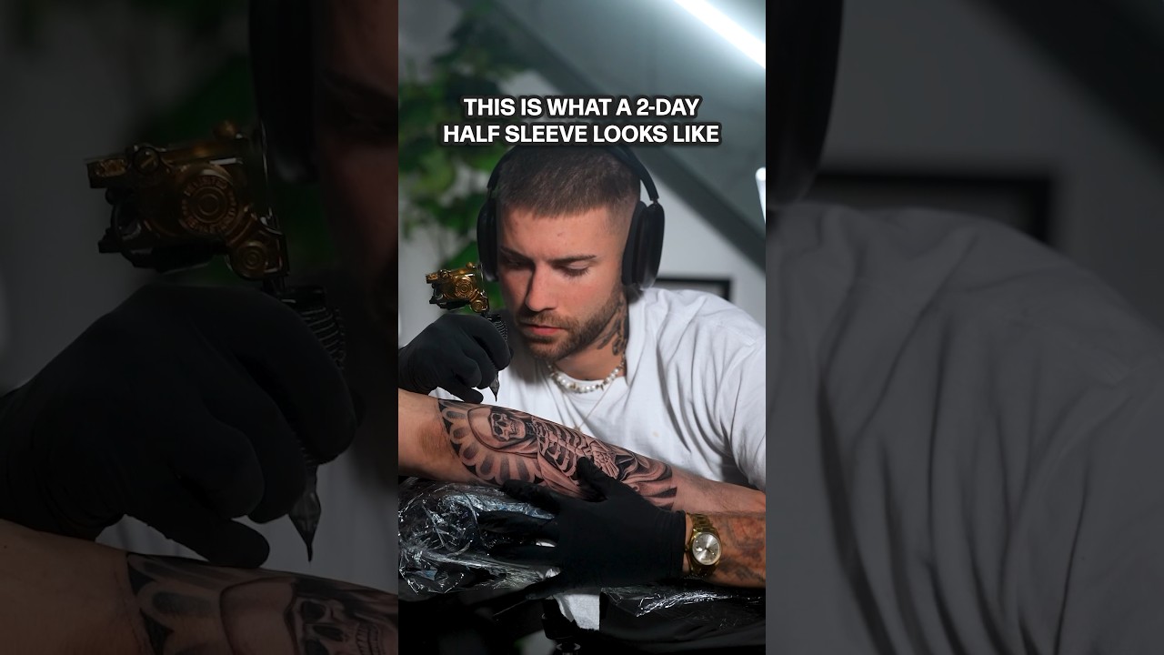 2-Day Half Sleeve Tattoo, 10 Hours on Each Side 😤❤️&zwj;🔥✌🏼