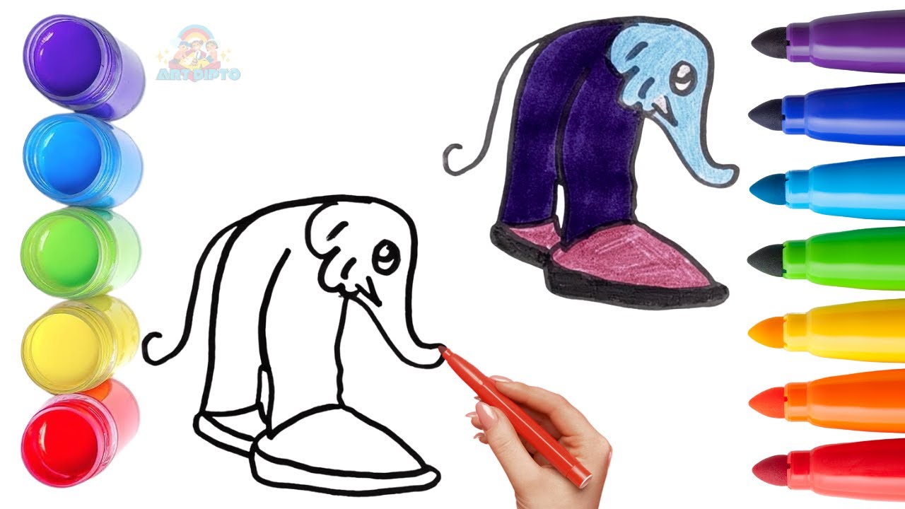 How To Draw cute Lirili Larila Drawing, Painting & Coloring For Kids and Toddlers_🌈🎨