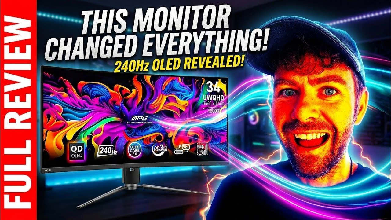 Полный обзор 34-дюймового изогнутого OLED-монитора msi MPG 341CQPX QD-OLED.