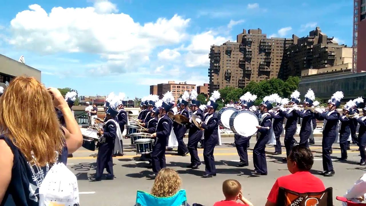 Memorial Day parade marching band playing Nicki Minaj Starships