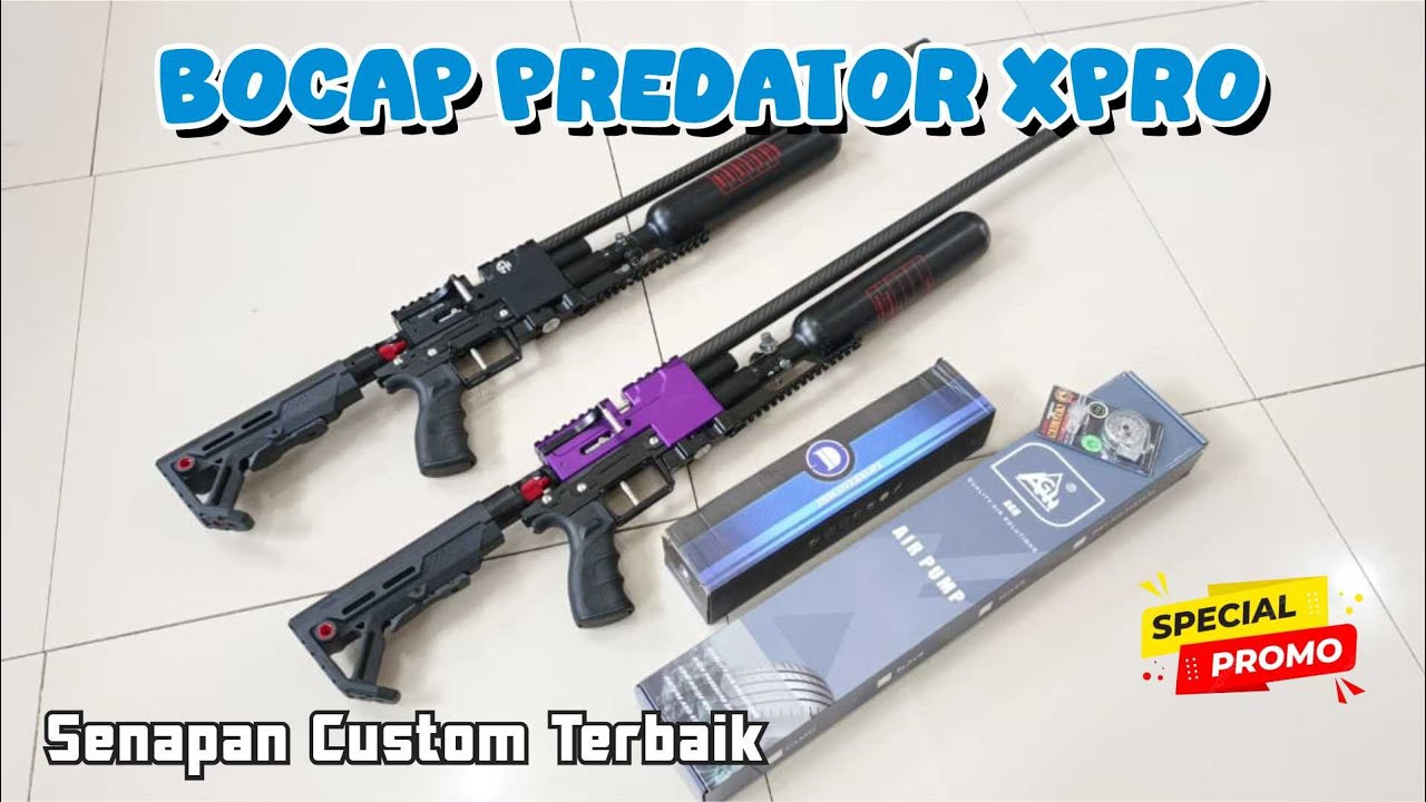 PROMO FULLSET!! PCP BOCAP PREDATOR TACTICAL 500CC FULL CNC XPRO REKOMENDASI SENAPAN PCP TERBARU 2025