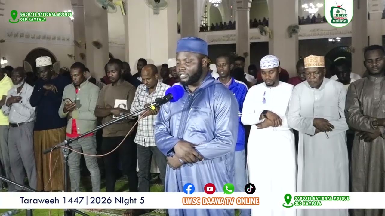 Taraweh 1447 | 2026 Night 5 | Sheikh Abdulbarri Kaloozi | Sheikh Ali Abubakar Katende 