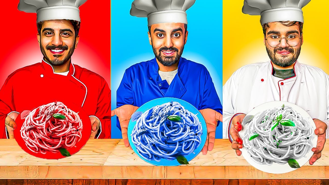 جربنا نطبخ بلون واحد !!