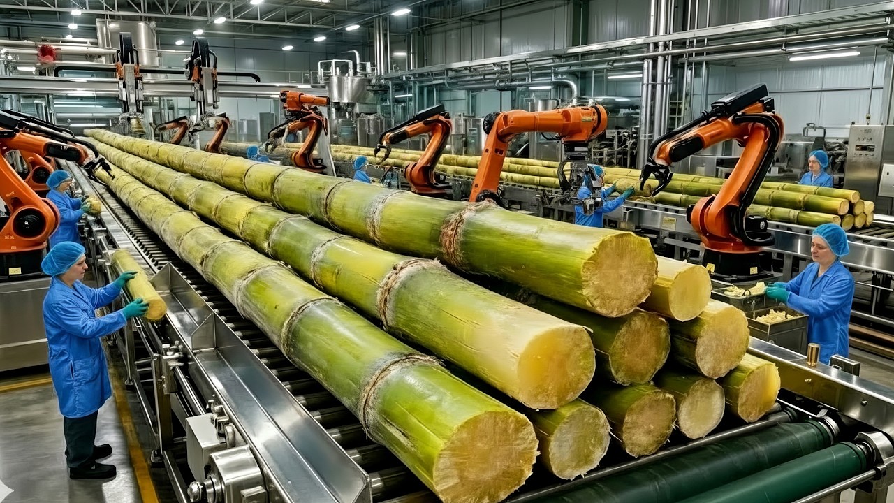 How They Harvest Sugarcane for Sugar: Inside a Cane Sugar Factory (Full Process)