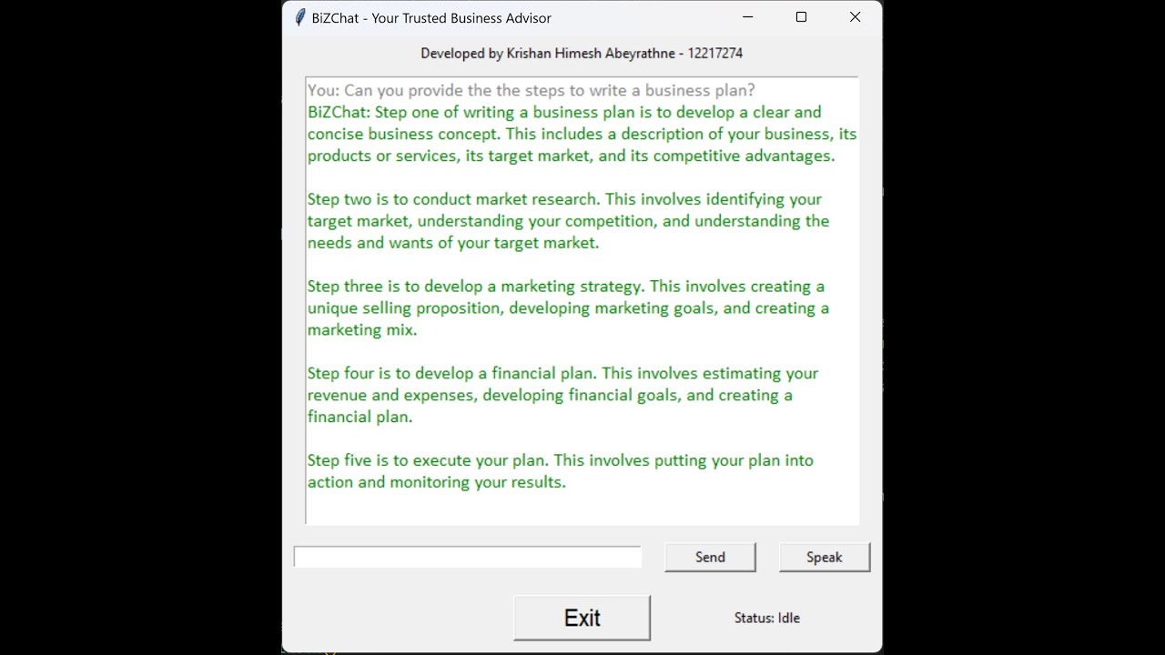 BiZChat: AI Business Advisory Chatbot Built with Dialogflow & ChatGPT | COIT12213 Project