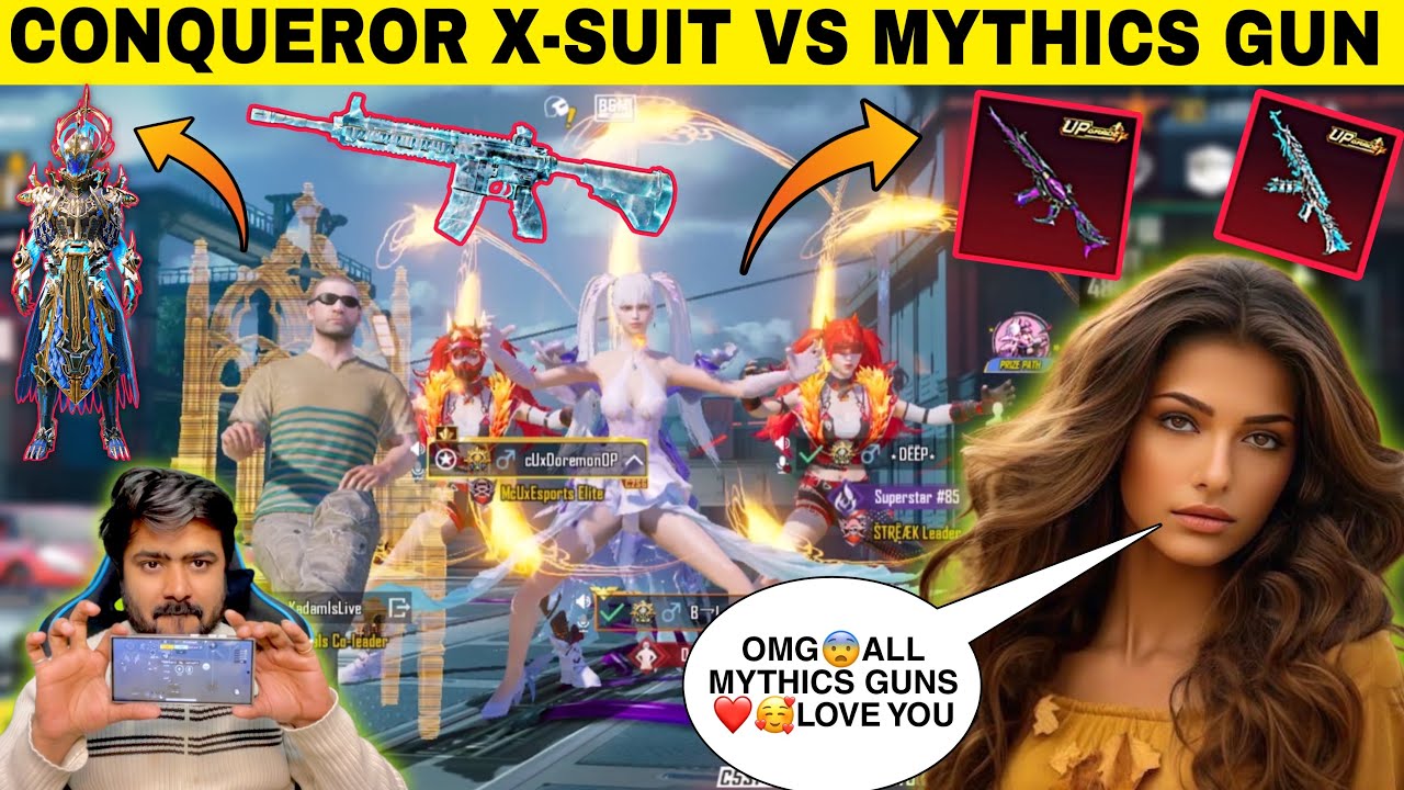 Random 3 Girl's with X-Suit In My Lobby And Trolled 50RP MAX & MYTHIC OUTFITS 90/70 uc can $10 bgmi