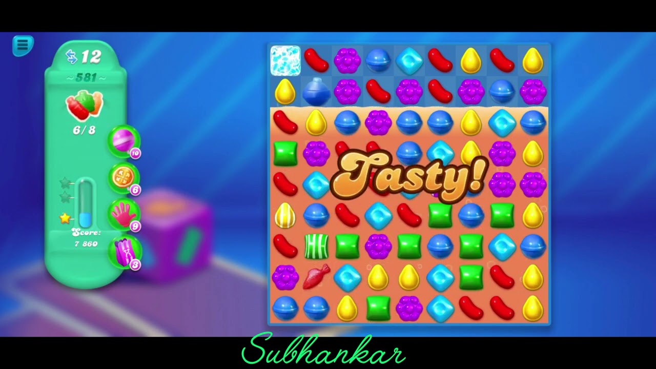 Candy Crush Soda Saga. Level 581.⭐⭐⭐ Star.Level 581 Help.@Subhankar0002.