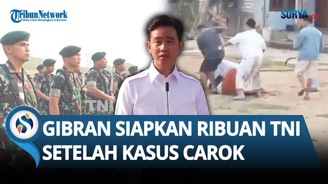 REAKSI Gibran soal Kasus CAROK di Sampang yang Tewaskan Saksi Pilkada, akan Siapkan Ribuan TNI?